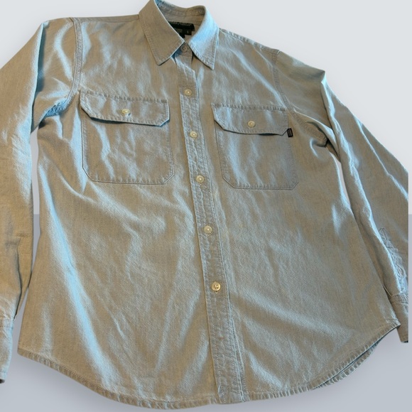 Lauren Jeans Co By Ralph Lauren, Button Up Chambray Shirt Womens Small - Picture 11 of 11